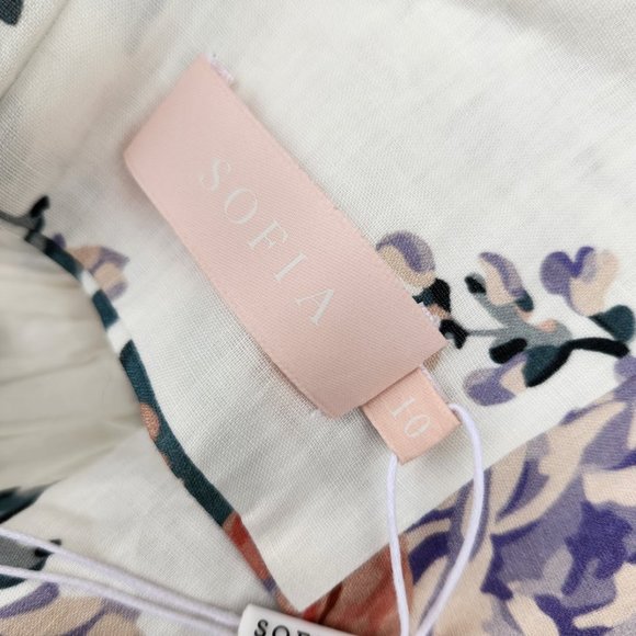 SOFIA THE LABEL Mimi Cut Out Midi Dress Jewel Floral - Picture 7 of 10